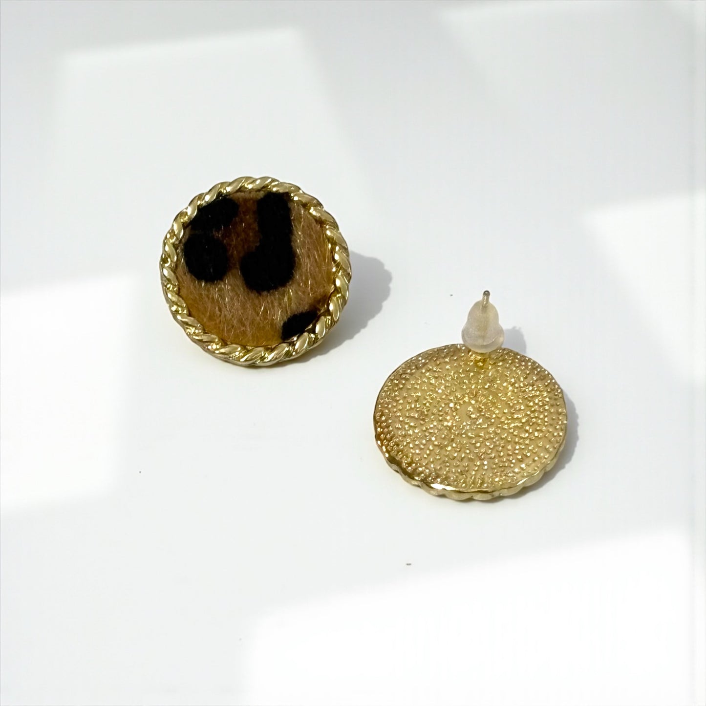 Leopard Print Stud Earring