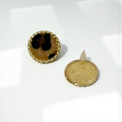 Leopard Print Stud Earring