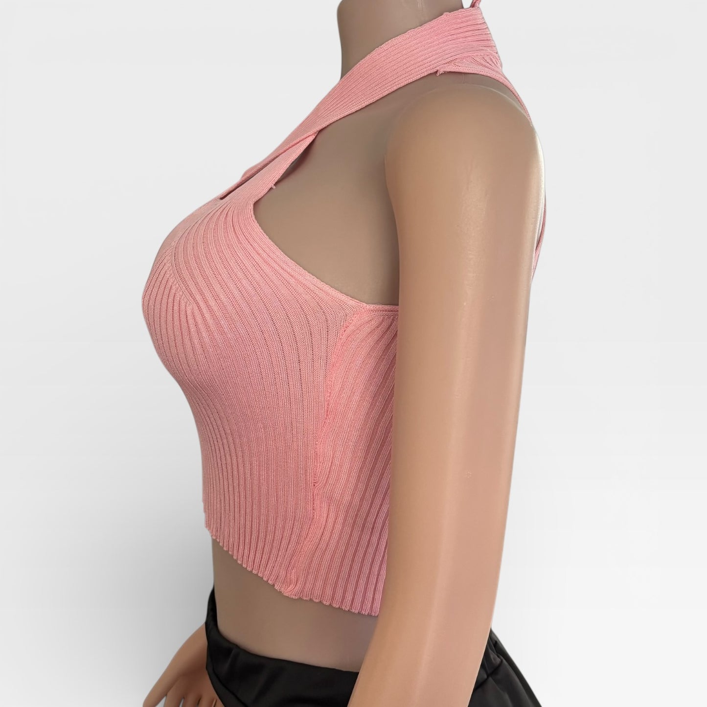 Sleeveless Pink One Size Top