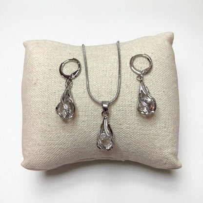 Crystal Elegant Necklace & Earrings Set