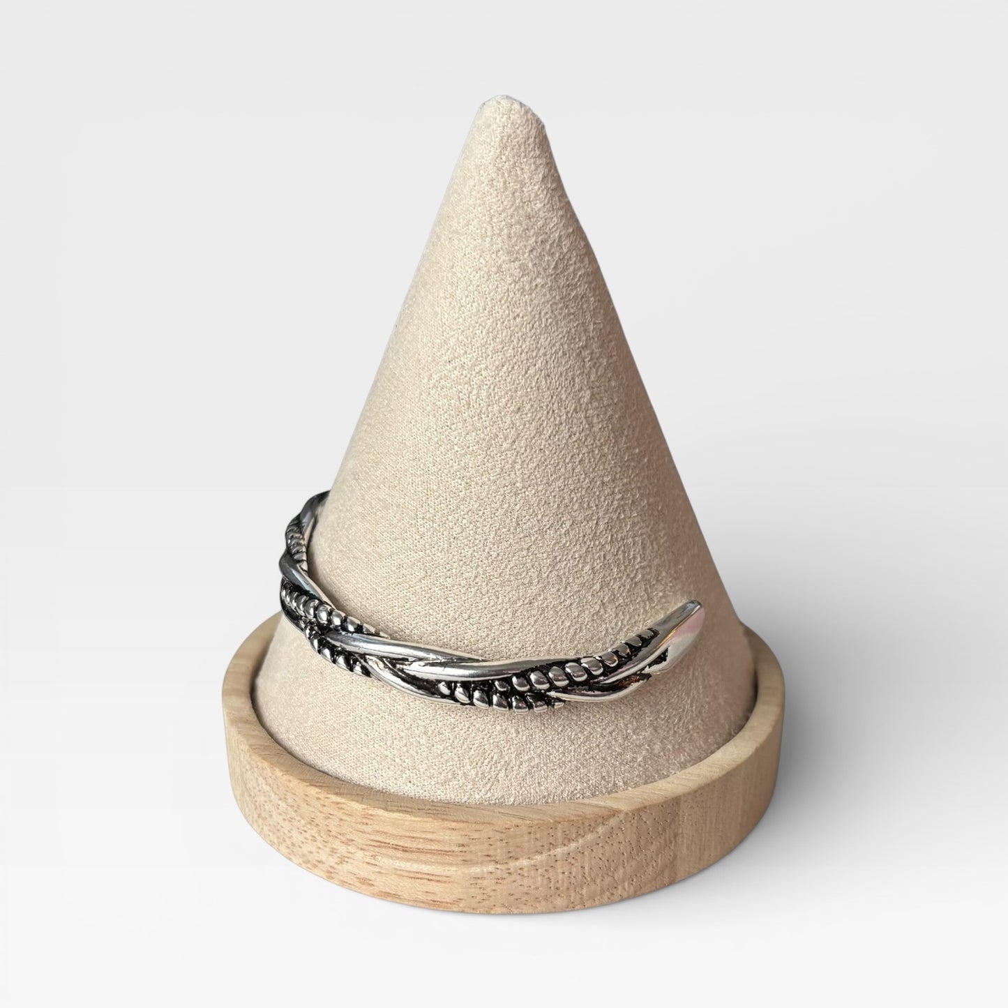 Twisted Open Bangle Men Bracelet