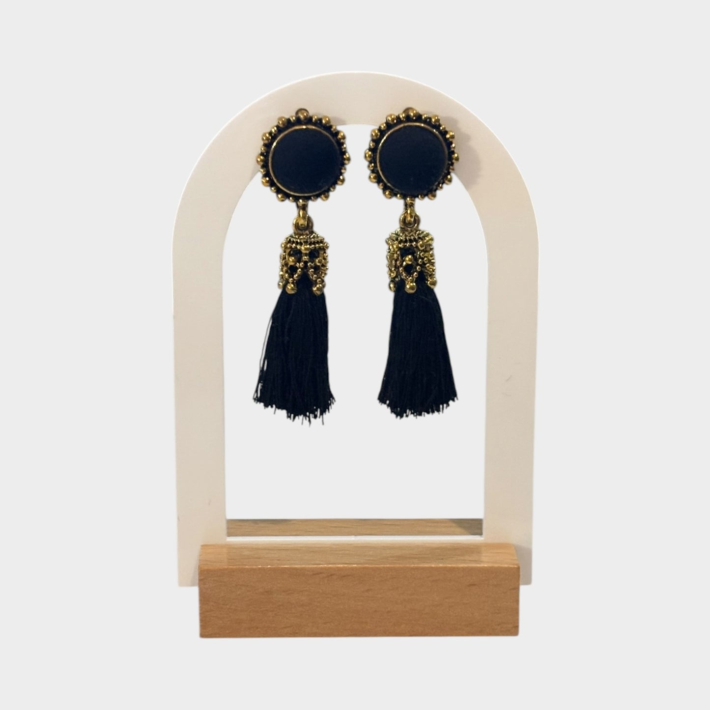 Vintage Women Velvet Black Earrings