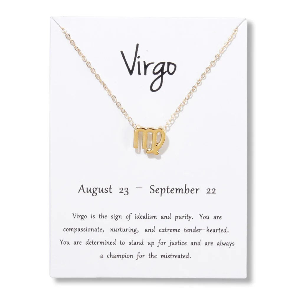 Collar de oro con el signo del zodiaco