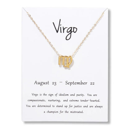 Collar de oro con el signo del zodiaco