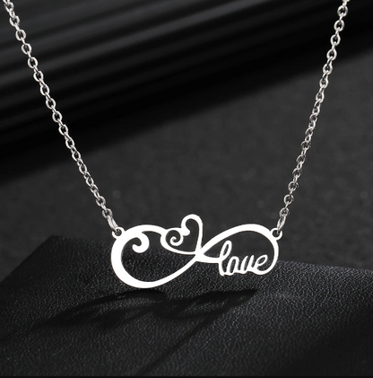 Infinity Heart Silver Necklace