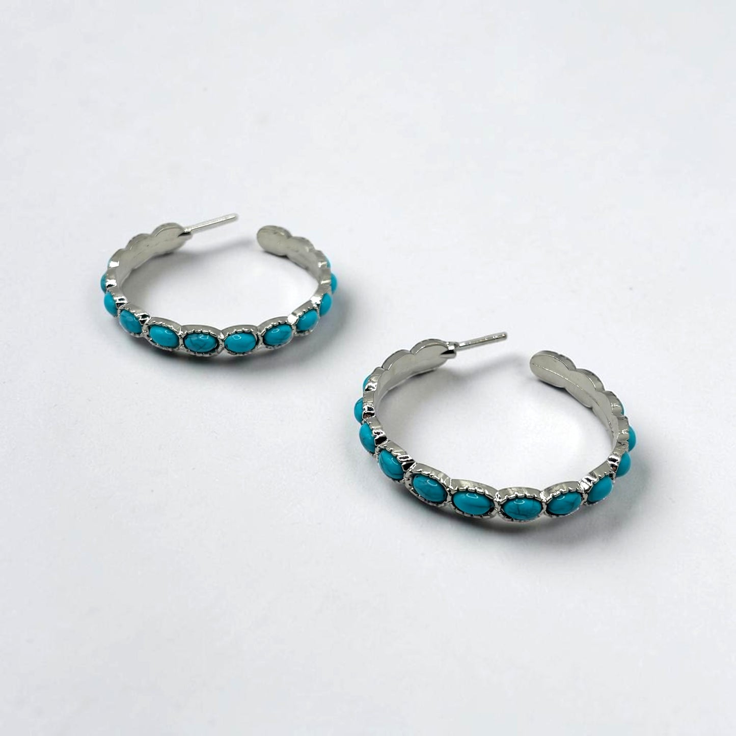 Turquoise Round Earring