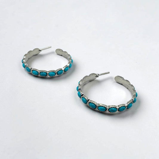 Turquoise Round Earring
