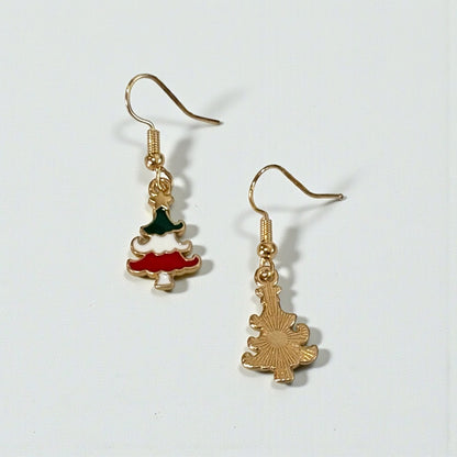 Colorful Christmas Tress Earring