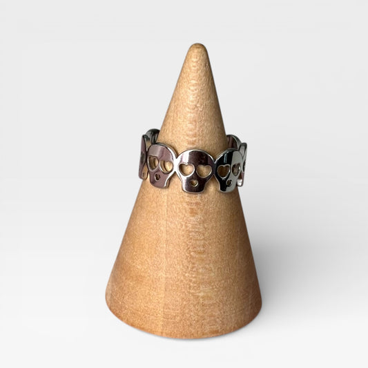 Waterproof Adjustable Skull Ring