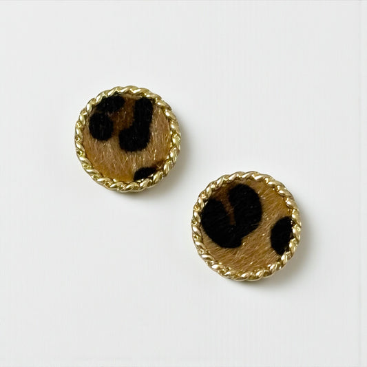 Leopard Print Stud Earring