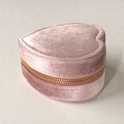 Joyero de terciopelo con forma de corazón