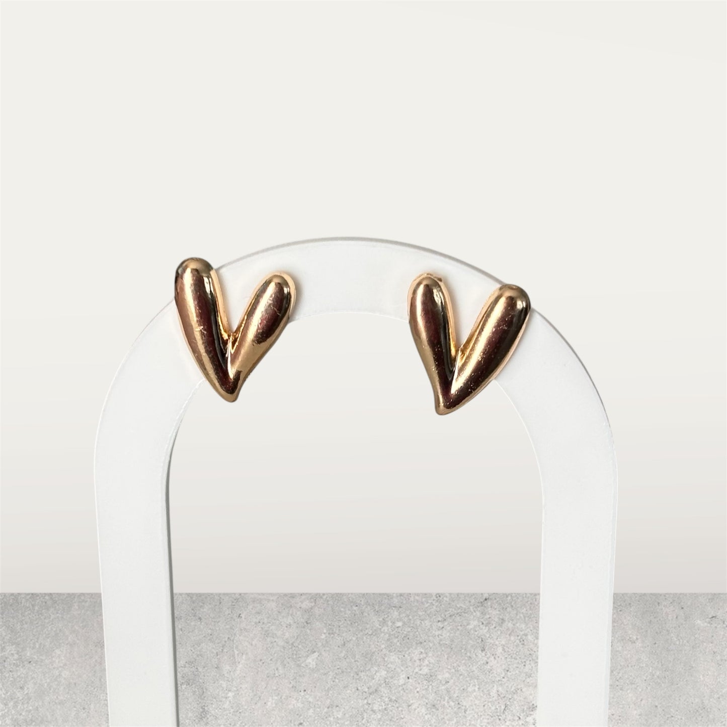 Gold Heart Shape Small Stud Earring
