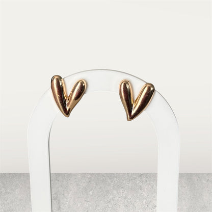 Gold Heart Shape Small Stud Earring