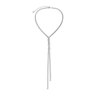 Flat Snake Long Chain Necklace