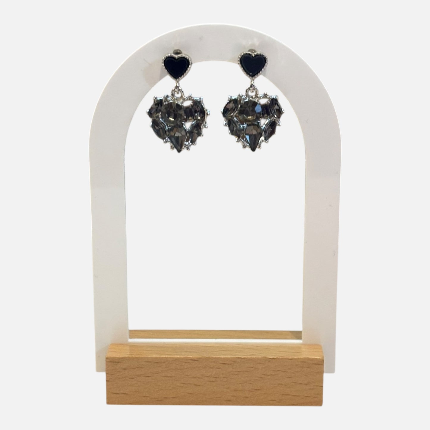 Pendientes de corazón de cristal