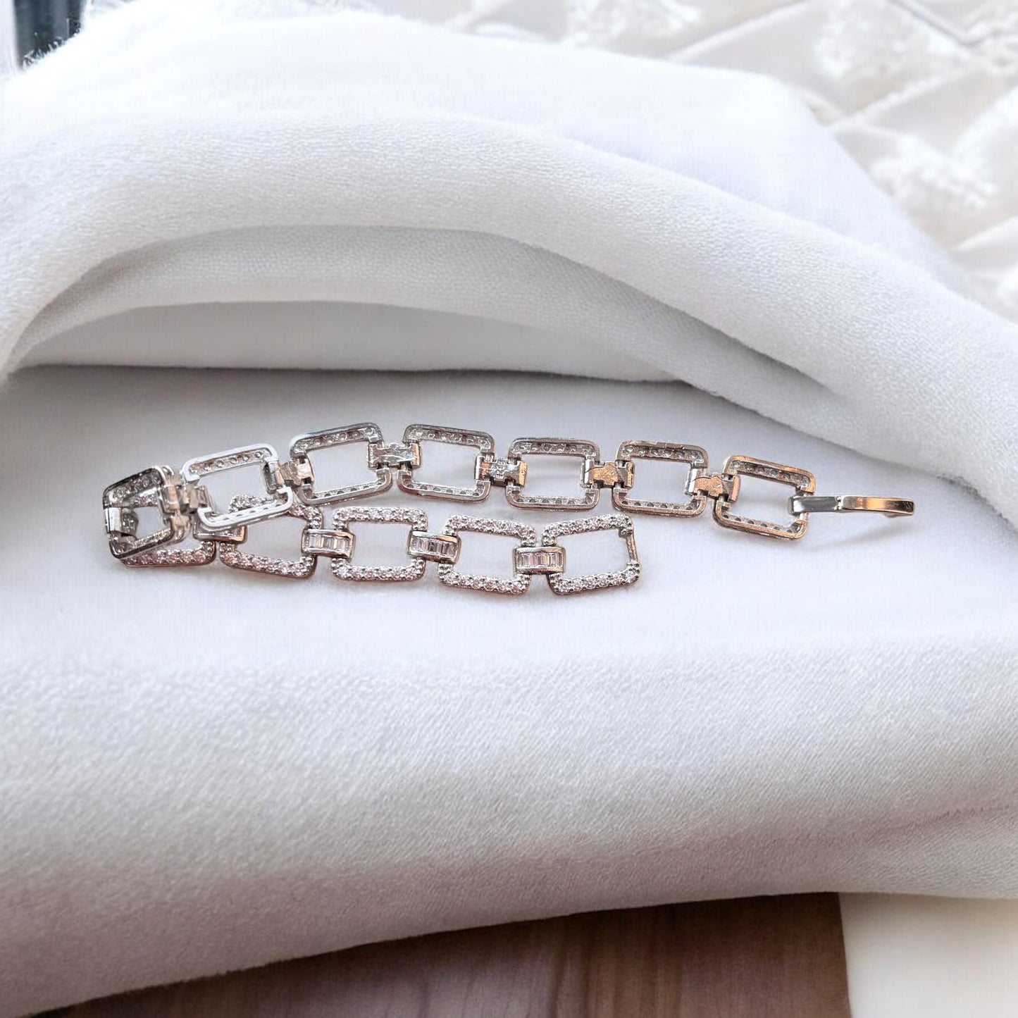 Luxury Rectangle Silver Bracelet