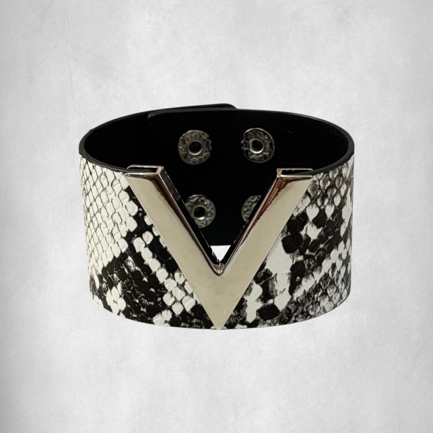 V Shape Wide Charm Cuff Wrap Bracelet