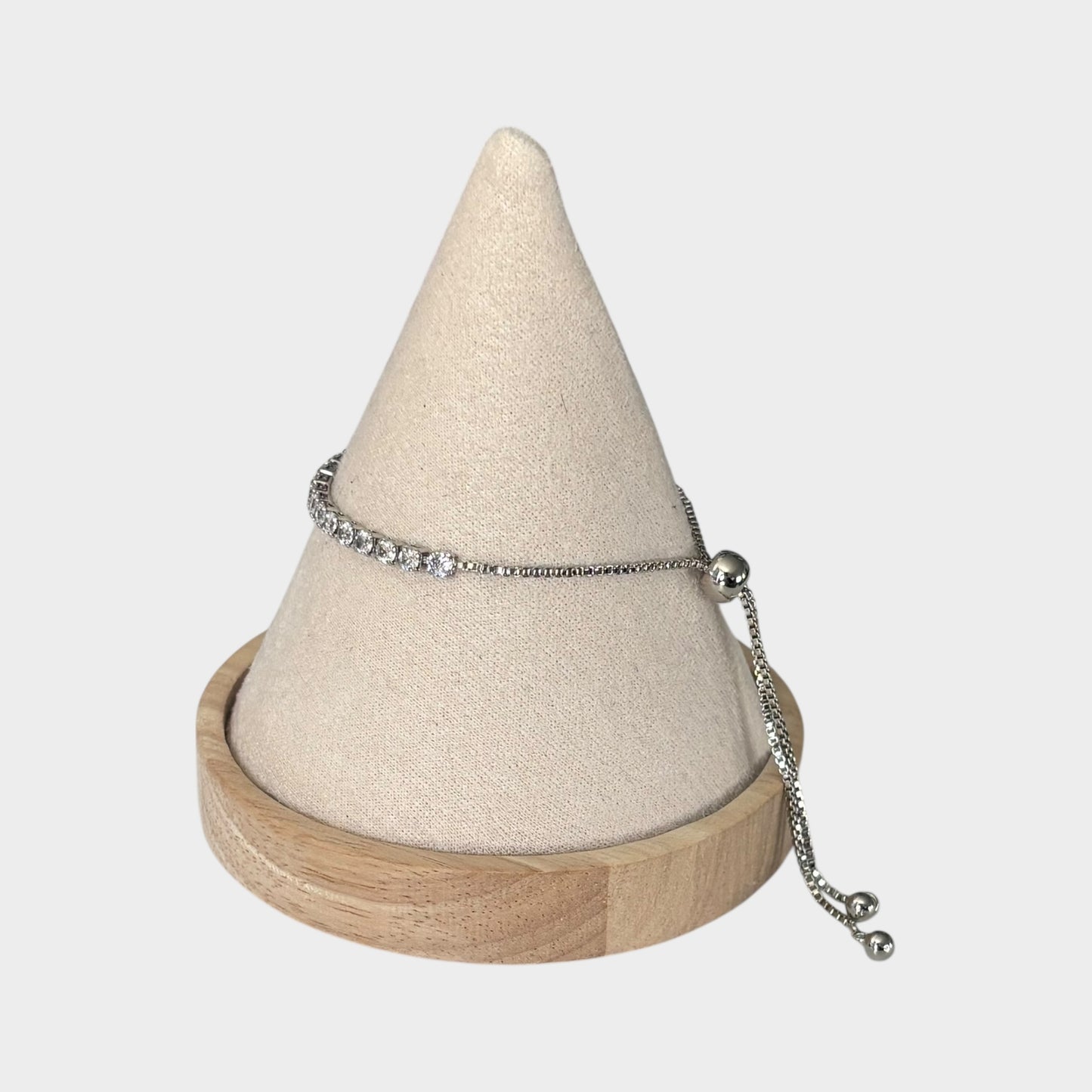 Elegant Crystals Sterling Silver Bracelet