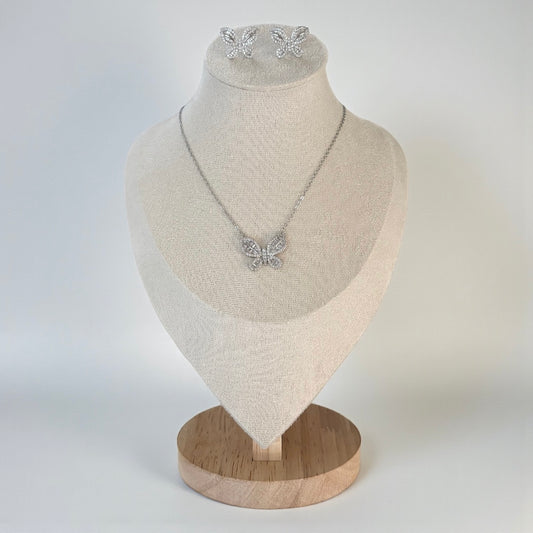 Luxury Butterfly Earring & Necklace Set