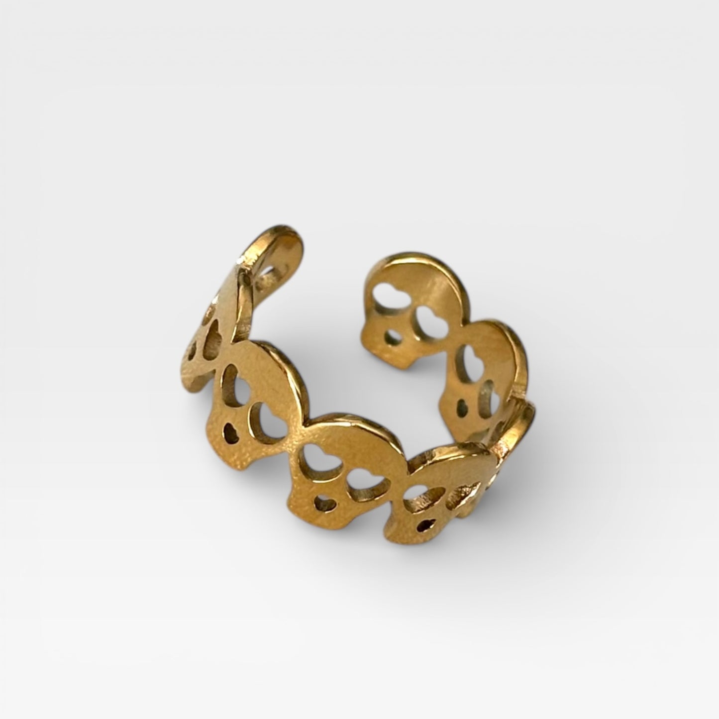 Waterproof Adjustable Skull Ring