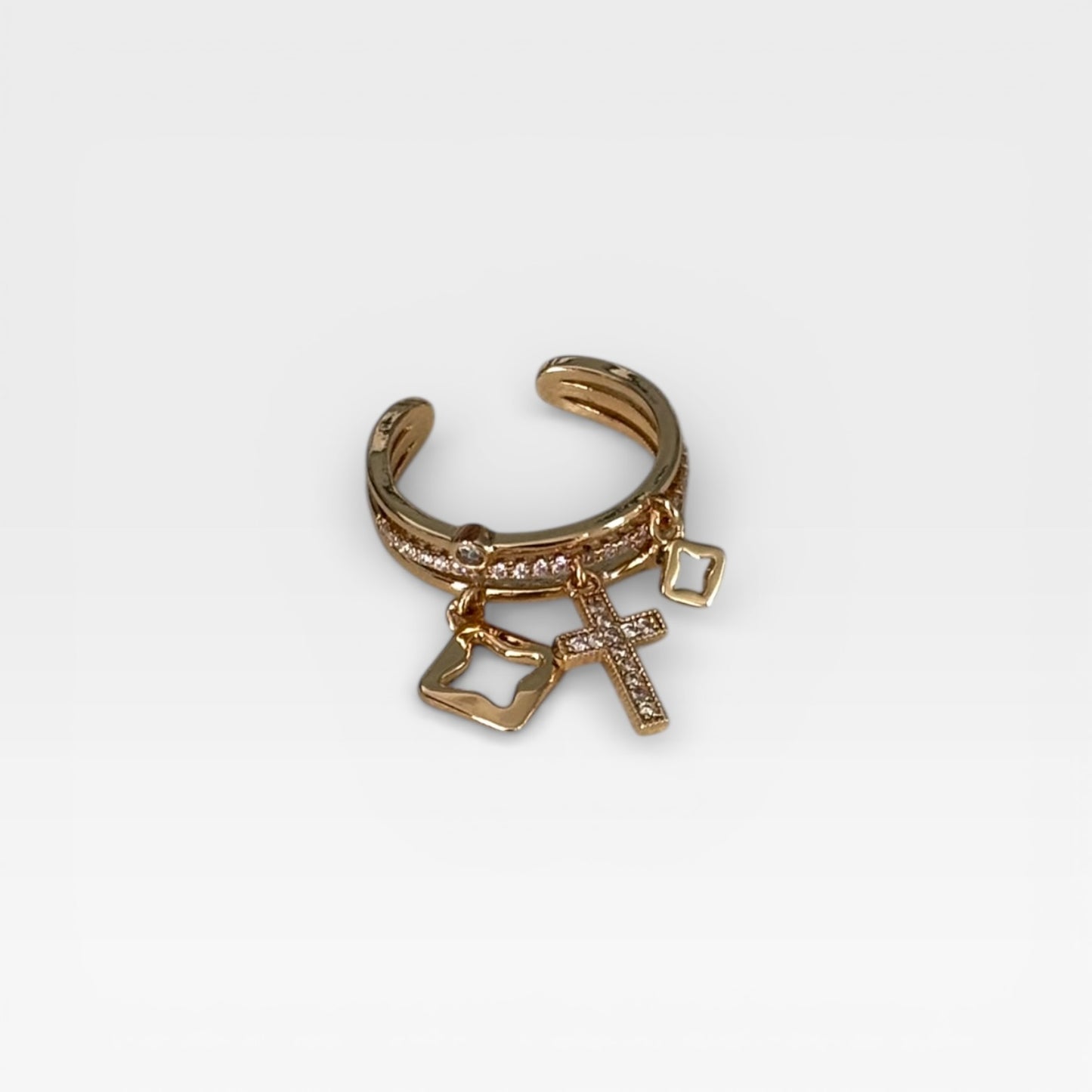 Anillo de moda ajustable de oro