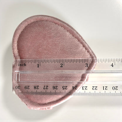 Joyero de terciopelo con forma de corazón