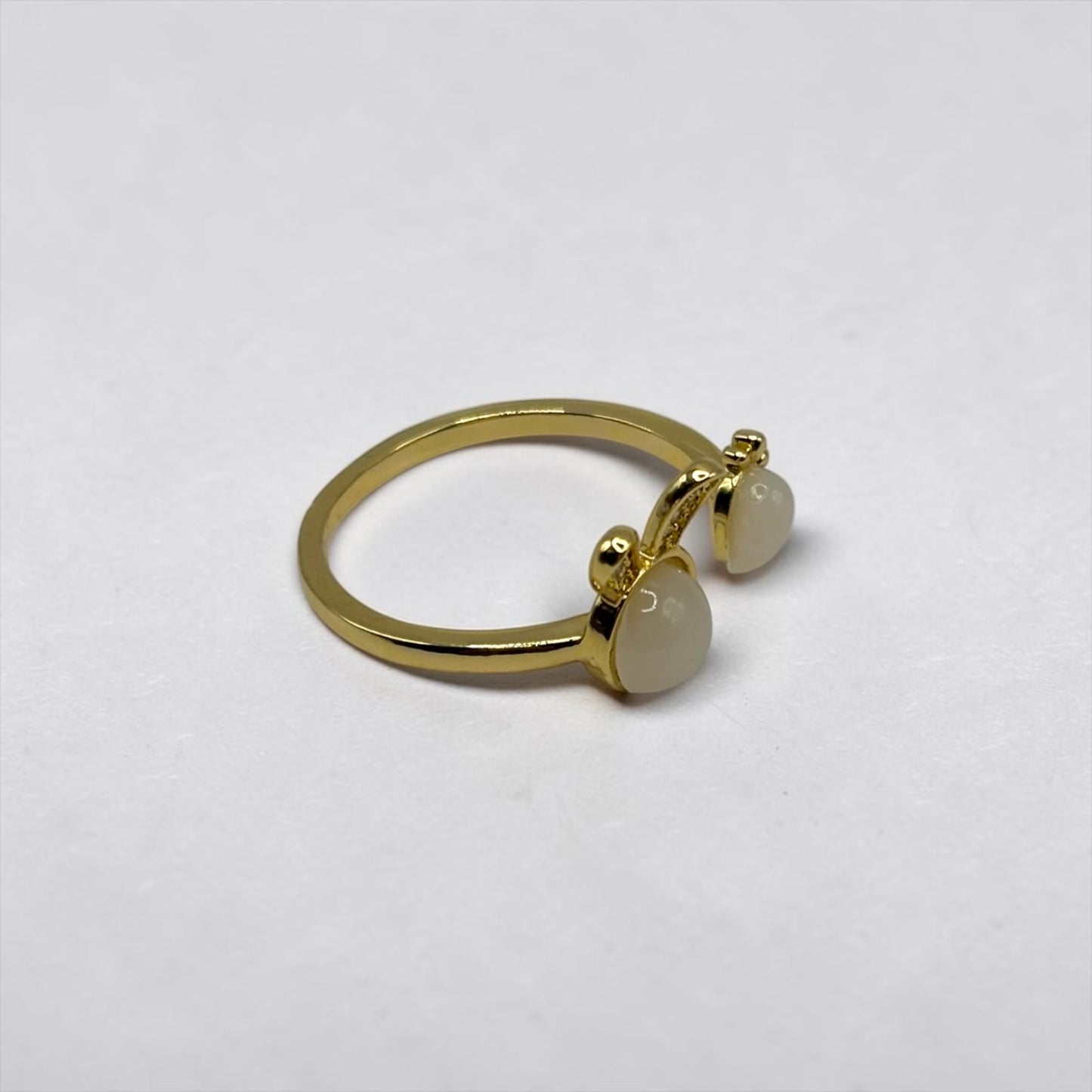 Golden Bunny & Carrot Adjustable Ring