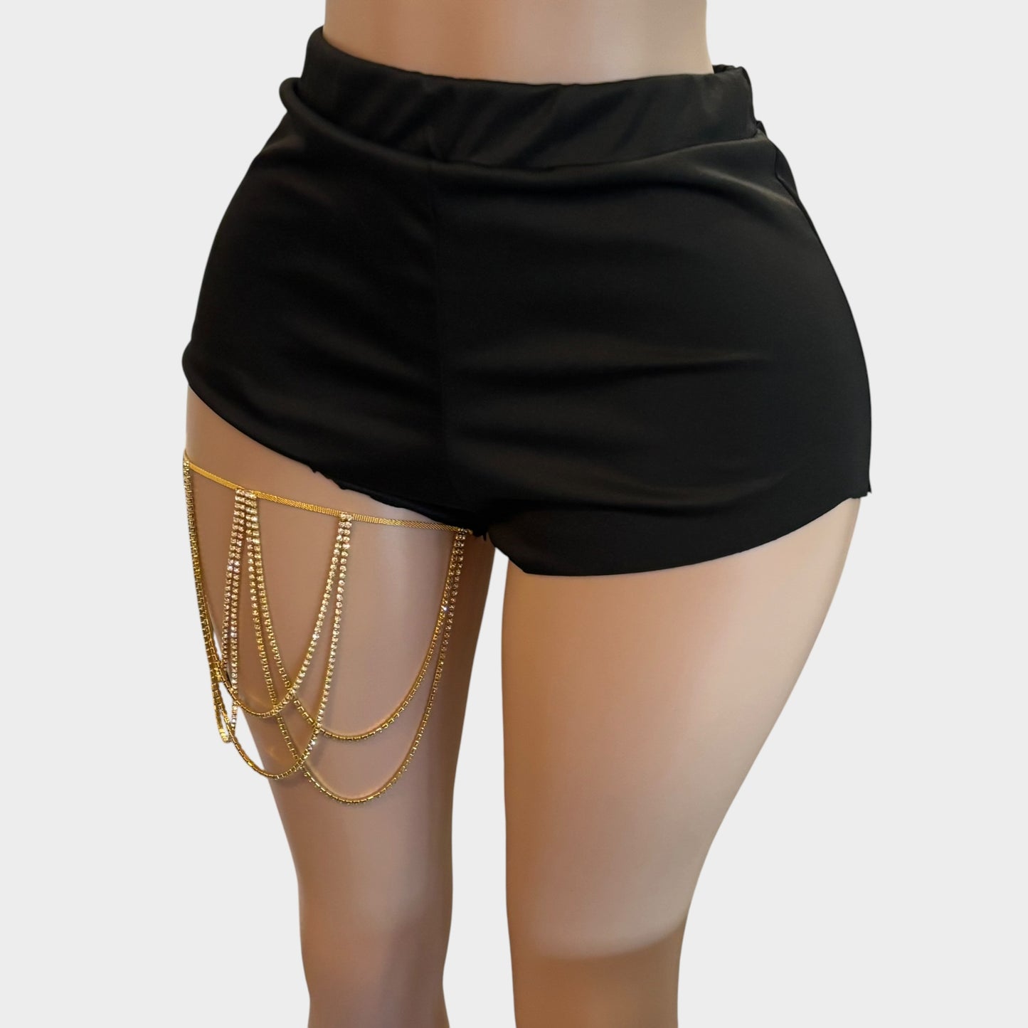 Crystal Rhinestone Thigh Gold Chain