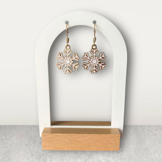 Small Snowflake Dangle Earring