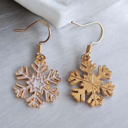 Small Snowflake Dangle Earring