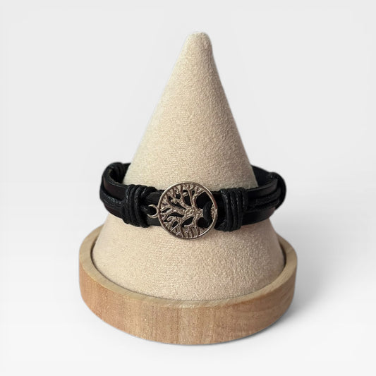 Tree Of Life Leather Rope Chain Bracelet