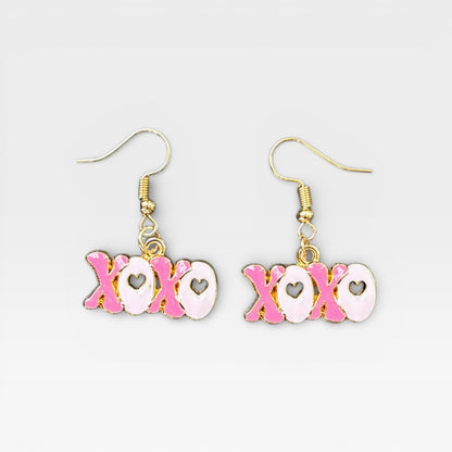 XOXO Pink Drop Earring