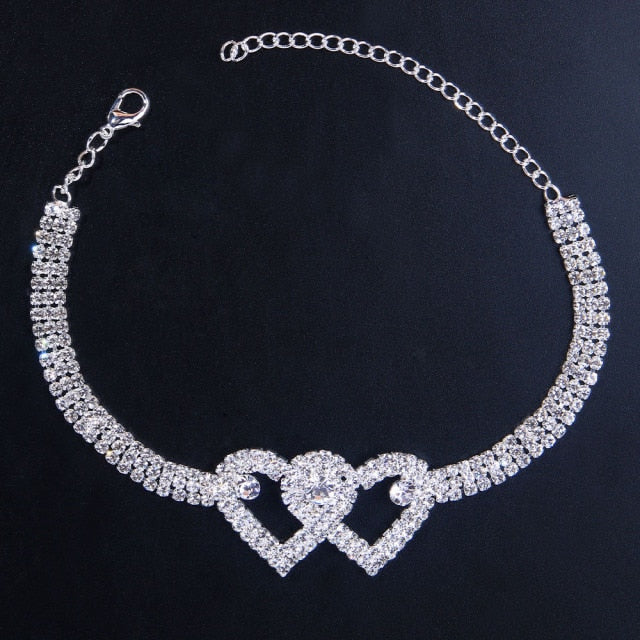 Luxurious Double Heart Anklet Bracelet