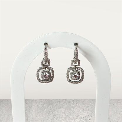 Square Zircon Elegant Women Earrings