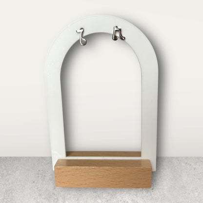 925 Sterling Silver Music Note Stud Earrings