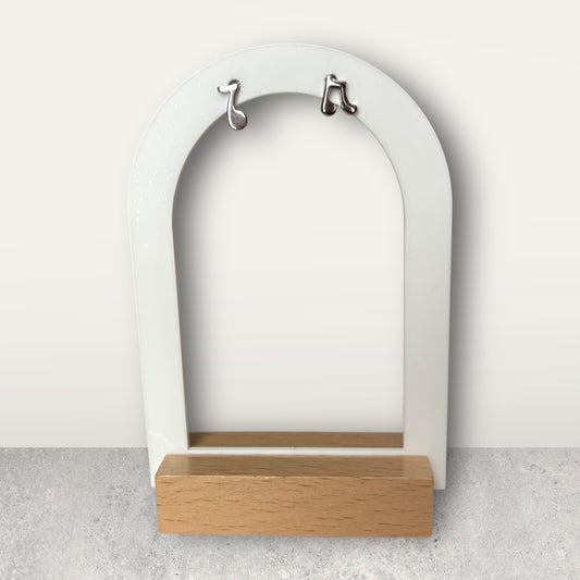 925 Sterling Silver Music Note Stud Earrings