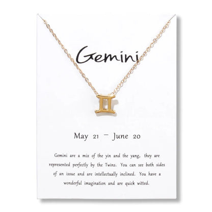 Collar de oro con el signo del zodiaco