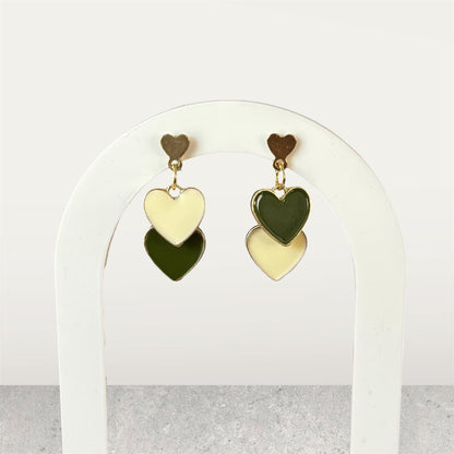 Double Heart Small Earring