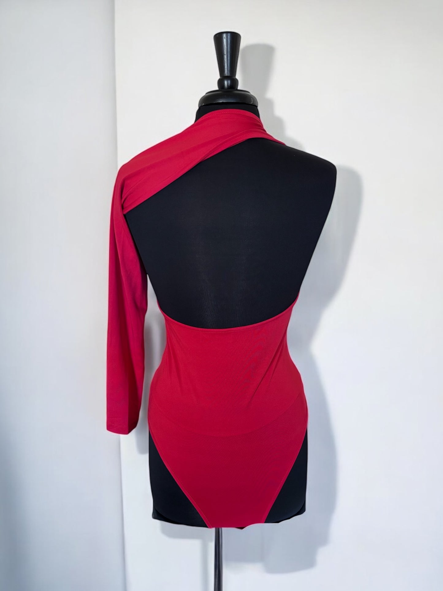 One Shoulder Women Irregular Bodysuit
