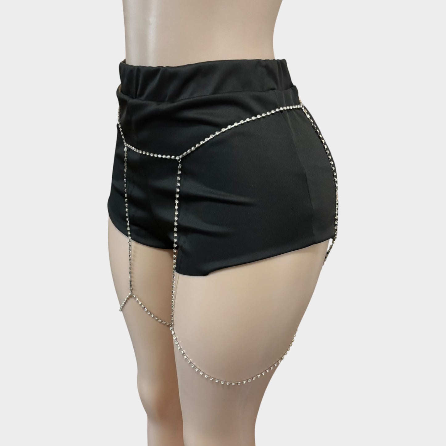 Crystal Silver Thigh Leg Body Chain