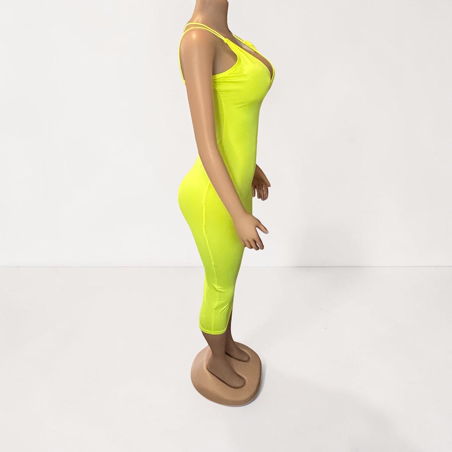 V Neck Long Midi Bodycon Dress
