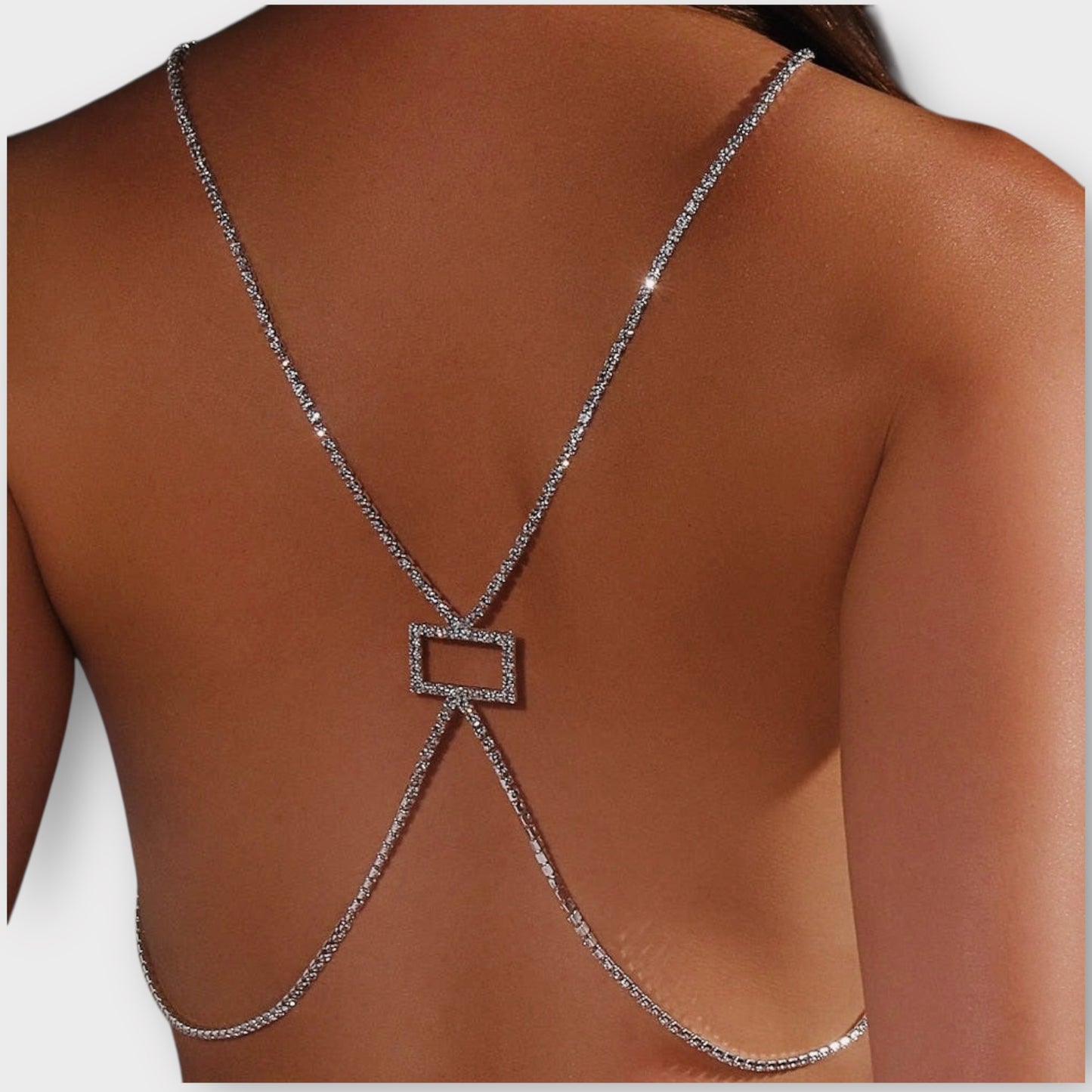 Elegant Crossover Crystal Back Body Chain