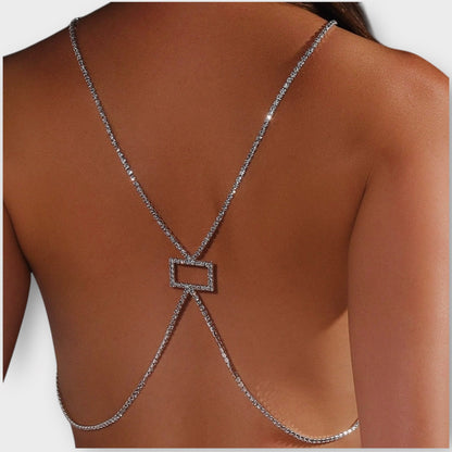 Elegant Crossover Crystal Back Body Chain