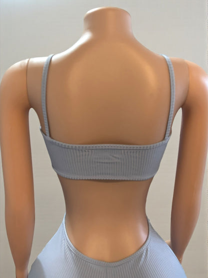 Mono azul claro sin mangas pequeño para mujer