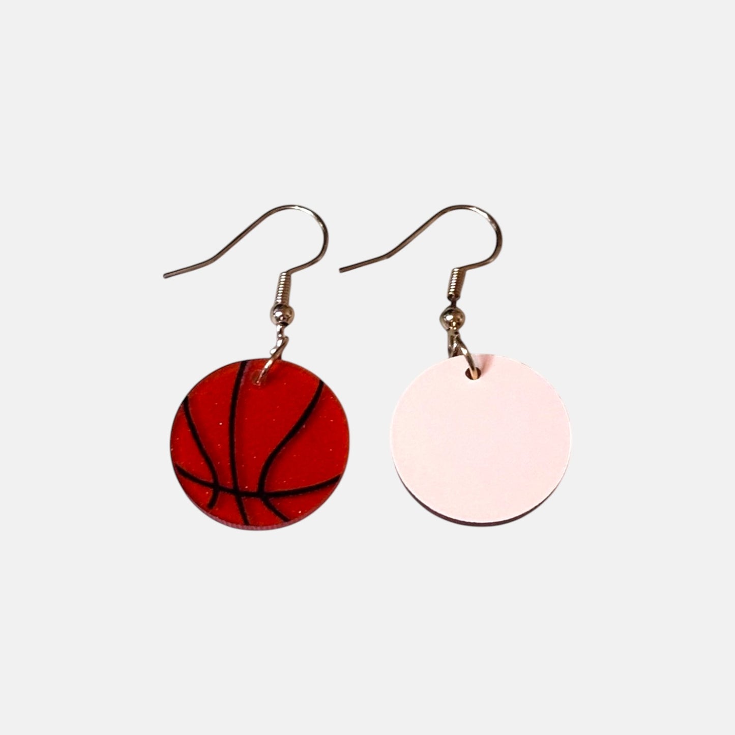 Small Basketball Arylic Drop Earrings