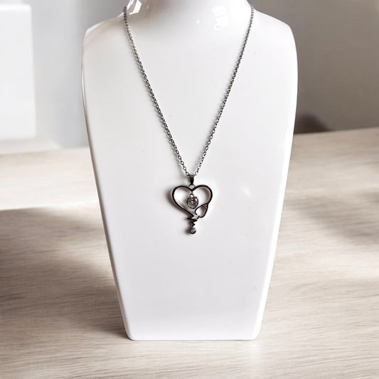 Heart Stethoscope Nurse Necklace
