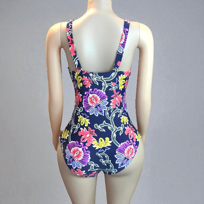 Floral Print One Piece Swimsuit