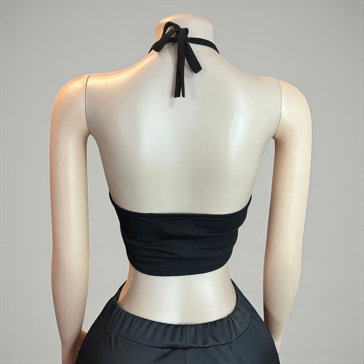 Bad Girl Black Sleeveless Crop Top