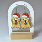 Golden Retriever Wood Drop Earring