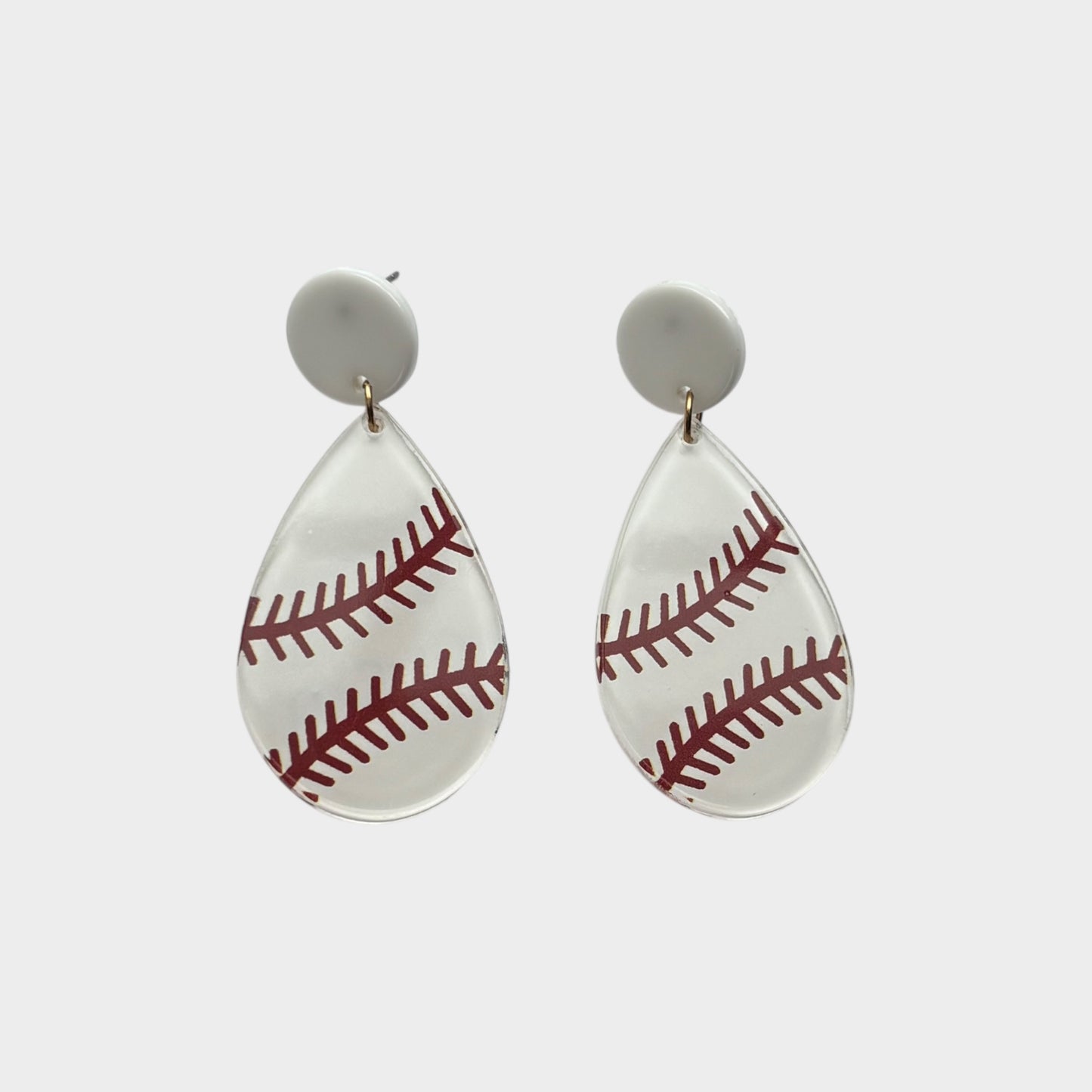 Acrylic Baseball Drop Earring